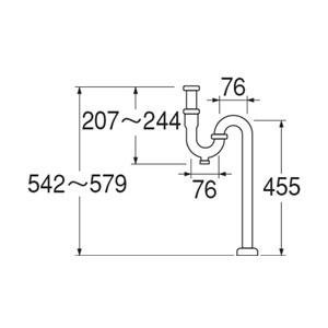 三栄水栓製作所 掃除口付Sトラップ H702... : ガーデニング・DIY・工具 : SANEI 低価日本製