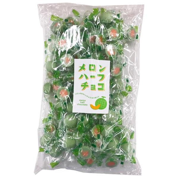 メロンハーフチョコ 500g×12袋 B-4 （送料無料） 直送 厳選されたホワイトチョコをベースにメロンの味わいを表現しました