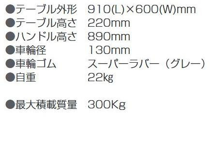 静音台車 長尺物運搬車 ダブル ストッパー付 PLA300-W-DS : 1500665 : お多福 - 通販 - Yahoo!ショッピング