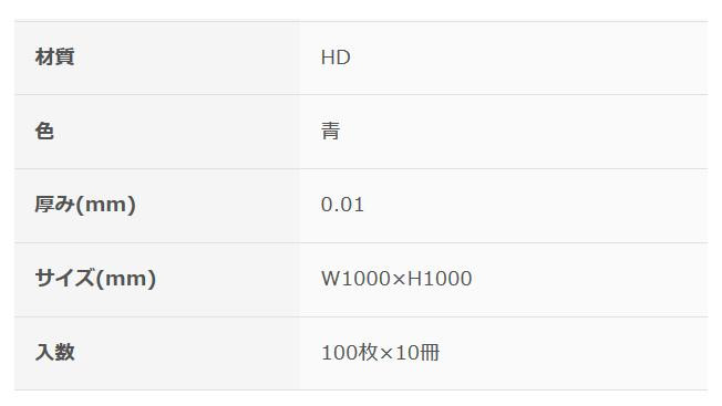 オルディ ばんじゅうシート1000角0.01mm青100P×10冊 11176302 :1513927