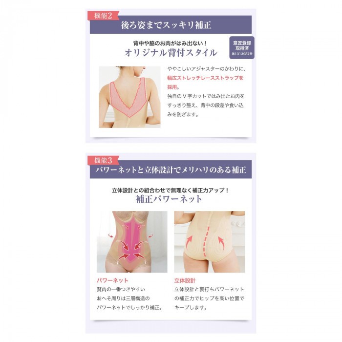 TAMURA Yauco シルキーボディシェイプ ボディスーツ YTN04