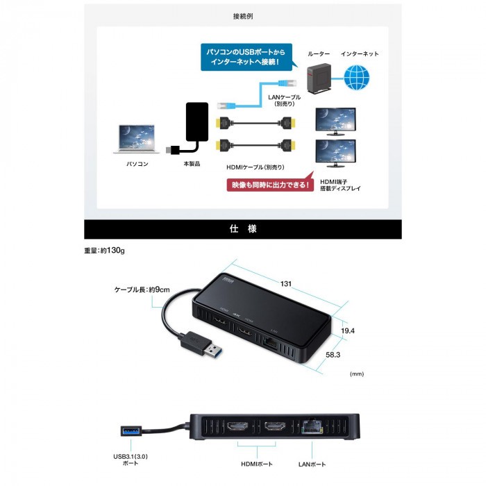 USB3.1-HDMIディスプレイアダプ... : タブレット・パソコン 大人気好評