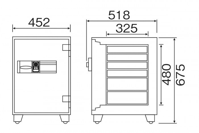 ダイヤセーフ 家庭用耐火金庫 カード式 RC68-6 : ab-1673239