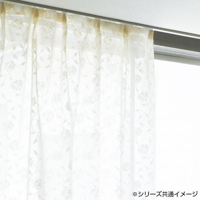 人気超激安 日本製 アイボリー DIY.com - 通販 - PayPayモール 花柄 ミラーレースカーテン 14-179B 200×198cm 1枚 セール人気