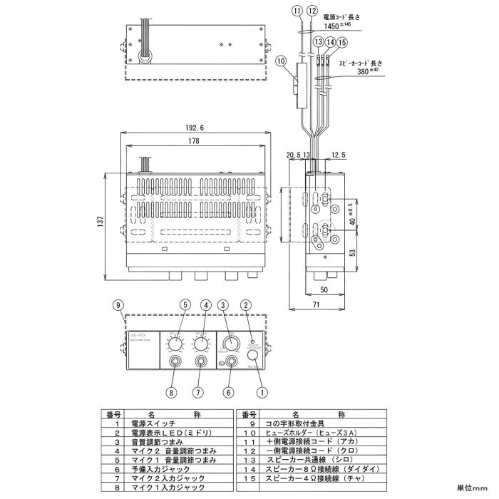 車載アンプ・スピーカーセットB 20W 24V NDA-204A・CK-231/15・LS-404  :km-1705742:インテリア生活雑貨お取り寄せ通販 - 通販 - Yahoo!ショッピング