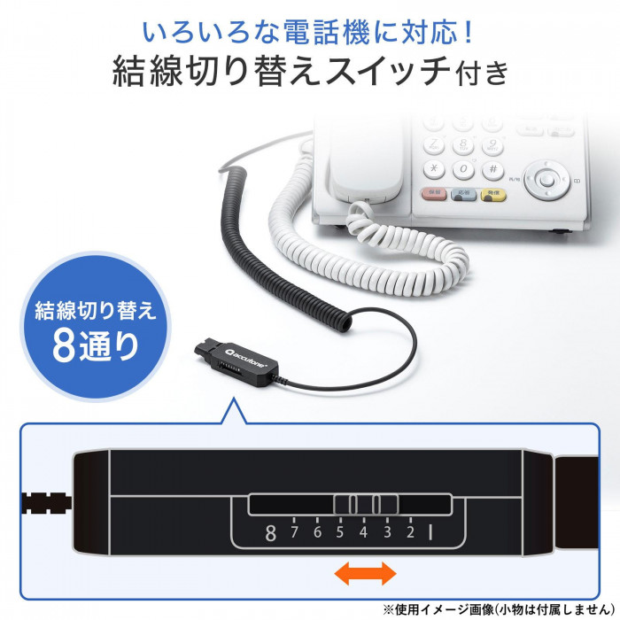 サンワサプライ 電話用ヘッドセット 片耳タイプ MM-HSRJ03 : 通販奉行