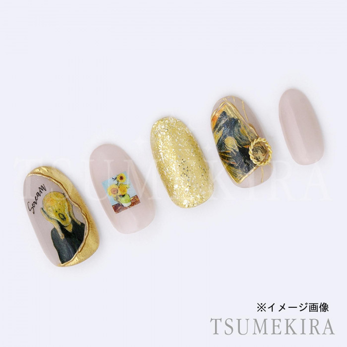 ネイル シール アート 爪 セルフネイル コラージュ 有名絵画 かわいい