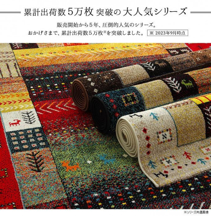 【トルコ絨毯 】133x190cm ウィルトン織り ギャッベ柄 イビサ ネイビー トルコ製 ウィルトン織カーペット ギャッベ柄 ネイビー 約80×140cm