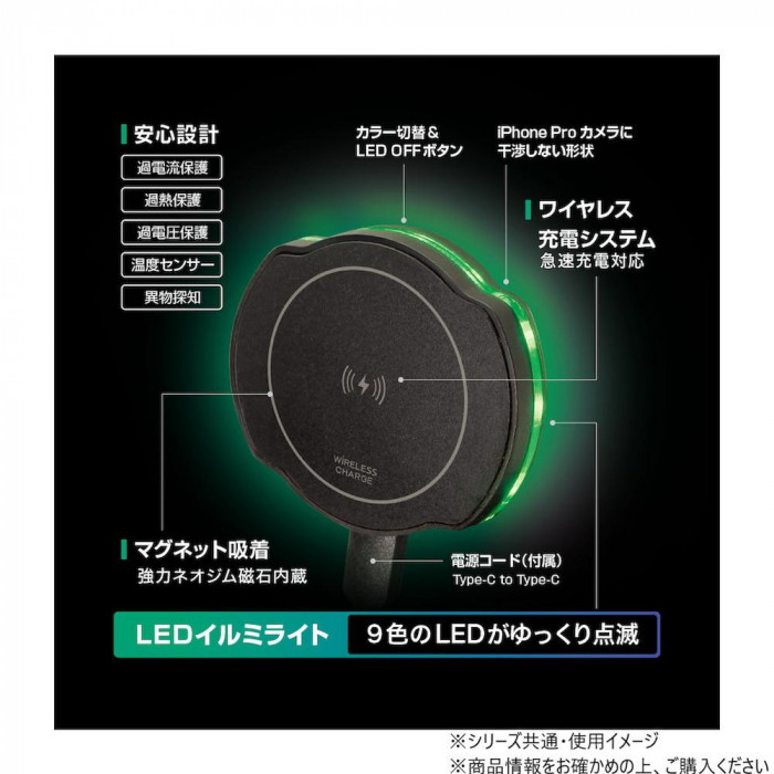 槌屋ヤック ワイヤレスチャージ マグホルダー エアコン PF418 : QUOLI