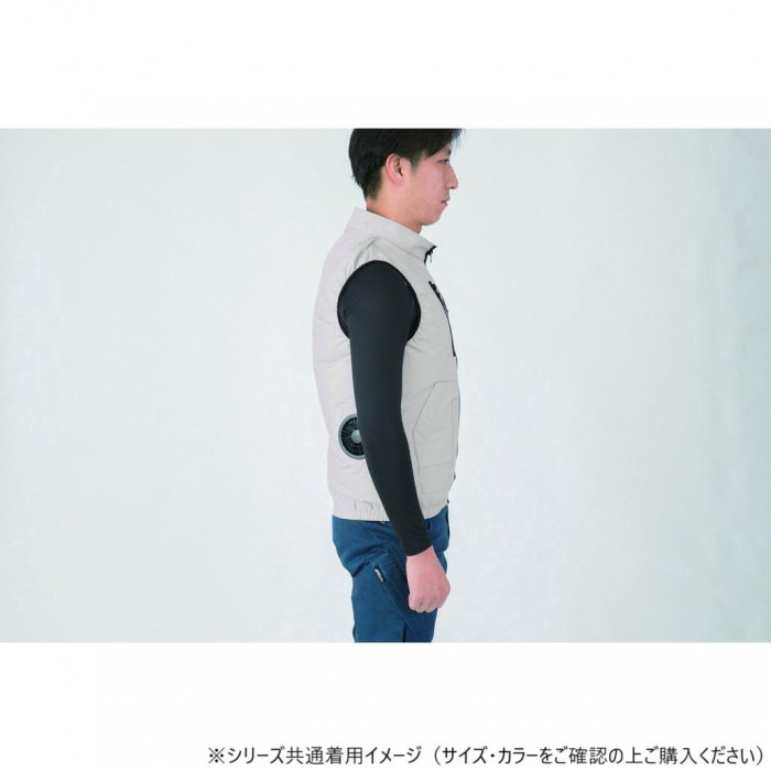 ジーベック(XEBEC) XE98019 空調服綿ベスト シルバーグレー M