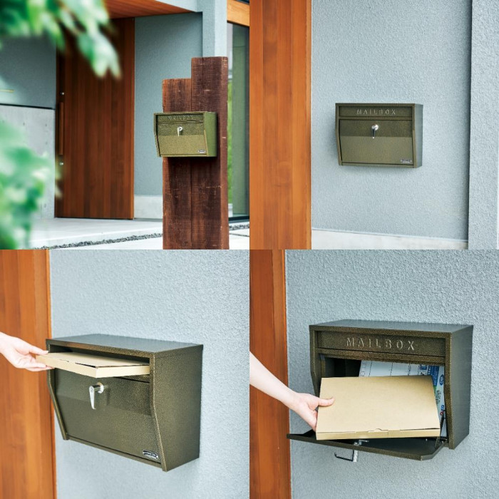 セトクラフト 壁掛けポスト ハンマートーン ブロンズ S24-0521-BZ