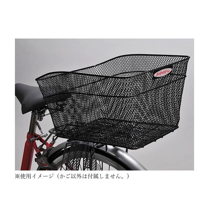 センタン工業 自転車カゴ 後ろ用固定式メッシュバスケット 黒 RB-10BK