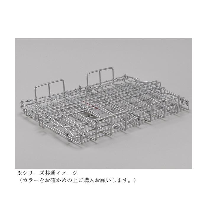 センタン工業 自転車カゴ 後ろ用 折りたたみ式バスケット シルバー SOT