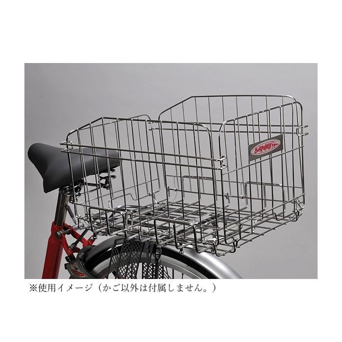 センタン工業 自転車カゴ 後ろ用 折りたたみ式バスケット シルバー SOT