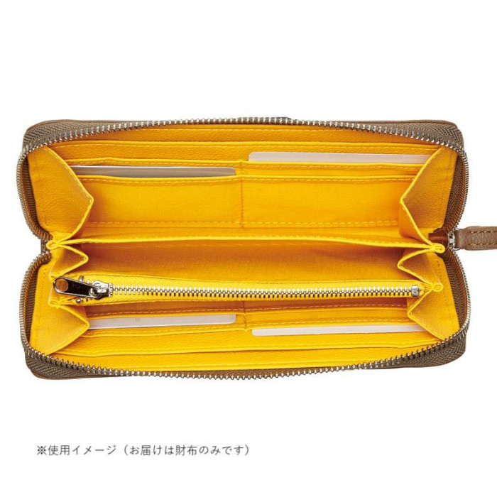 カンサイセレクション ラウンドファスナー長財布(グレージュ) S