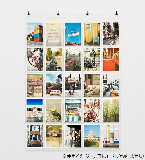 日本製 SAKI(サキ) DISPLAY STORAGE POCKET VERTICAL POSTCARD 25P S
