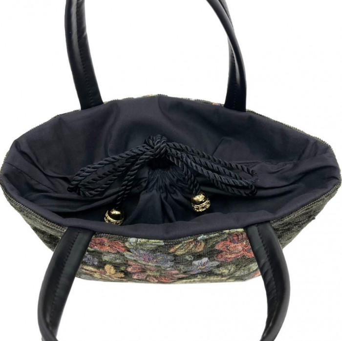 優美社 6019-00 ゴブラン織（ごぶらんおり） ハンドバッグ グレー