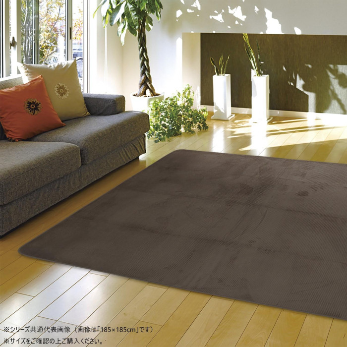 大島屋 フランネルラグ ビエンII 200x240 ブラウン : KAIKENSHOP