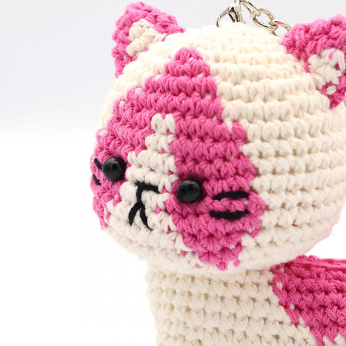 にゃんこ キーホルダー キーリング ネコ ねこ 猫 1個 2302