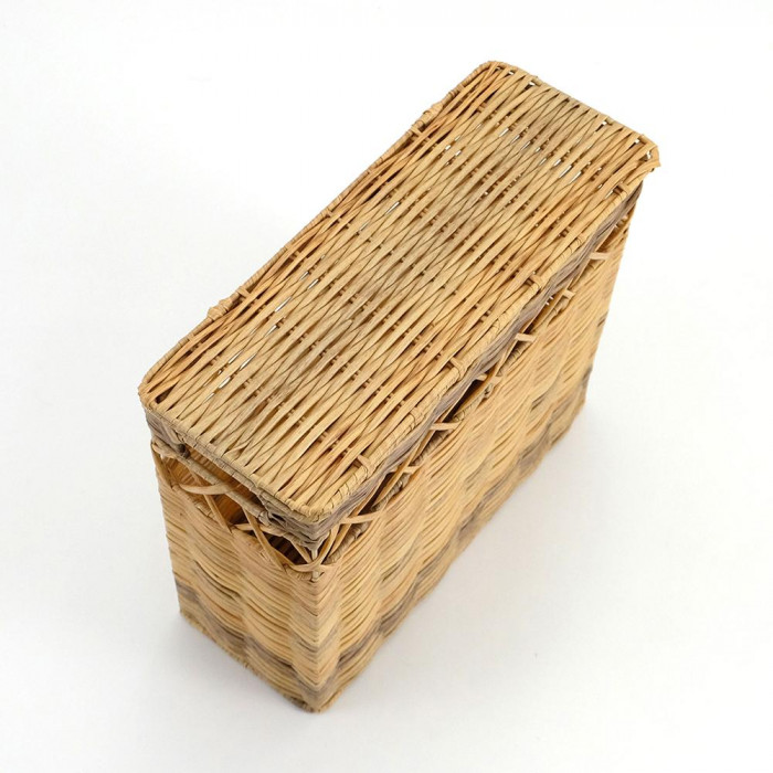 蓋付カゴ 志成販売 洗える蓋付きスクエアバスケット ワイド 108150