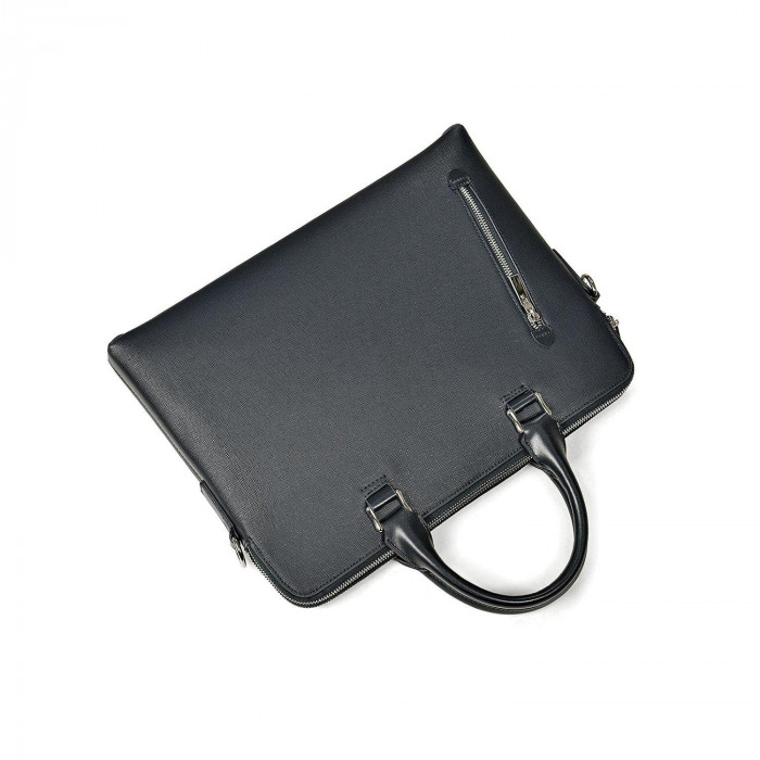 BUSITOOL トラウティ ブリーフケース 薄マチ ダブルルーム型 ブラック