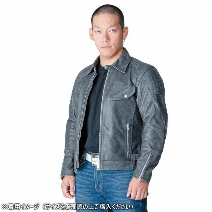 レザージャケット ブラック Mサイズ 牛革 プロテクター装備 中国産