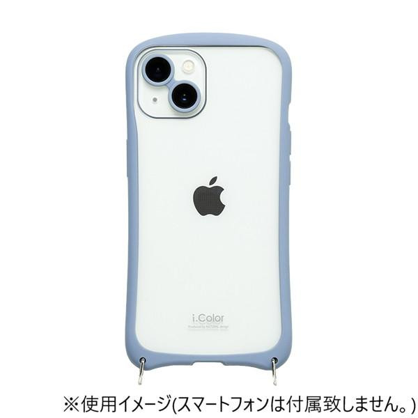 iPhone14/iPhone13兼用背面型ケース i.Color Sky Blue iP22-61-ICSH02