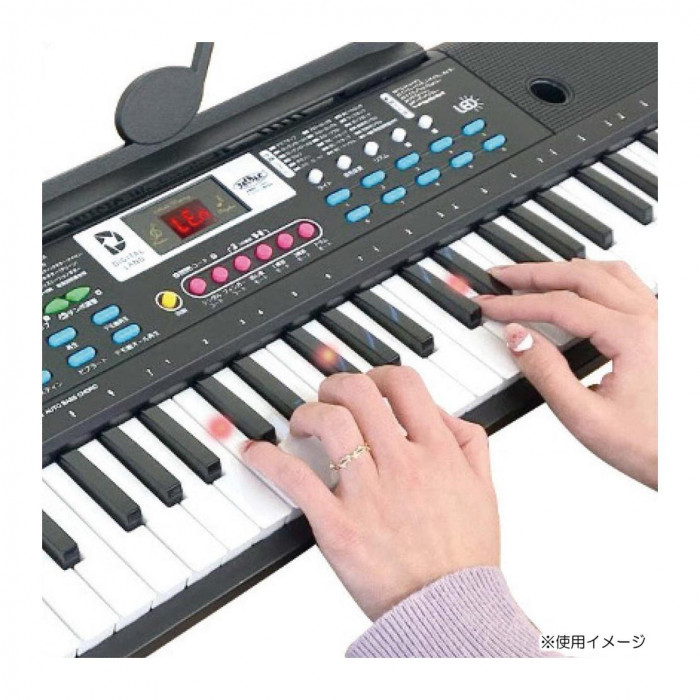 デジタルランド 61鍵盤ガイド機能付電子キーボード DL-YU330 4353-027