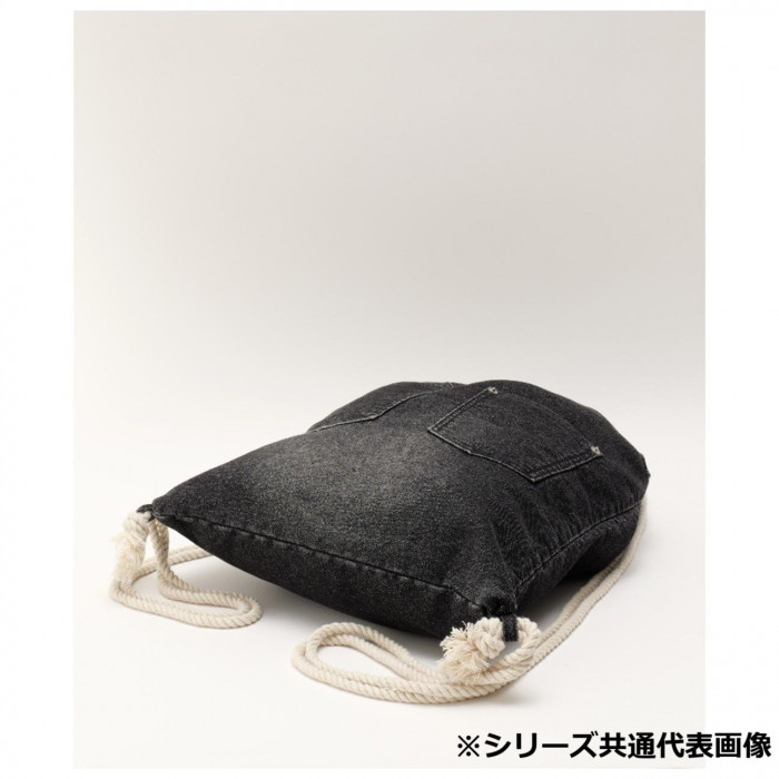 DEVICE ウォッシュ デニム ナップザック ボディバッグ ブラック
