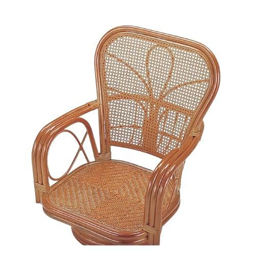 今枝商店 Romantic Rattan 籐ワイド＆ハイバック 回転座椅子 ミドル