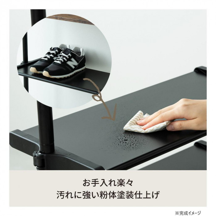 フィット ワンタッチ式可動棚ラック WD・ウッド NK-7501WD