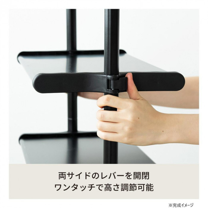 フィット ワンタッチ式可動棚ラック WD・ウッド NK-7501WD
