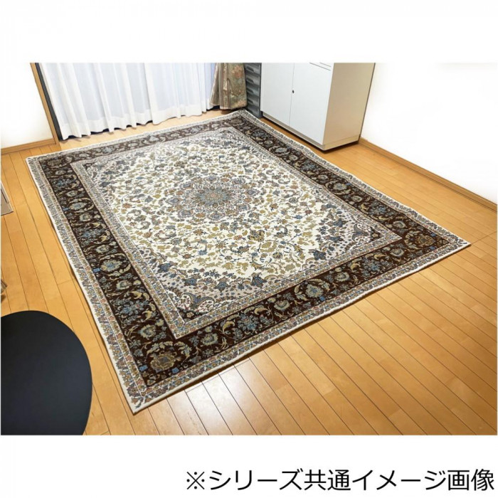 洗える!ゴブラン織シェニールラグ マルキィ 200×250cm BR・ブラウン