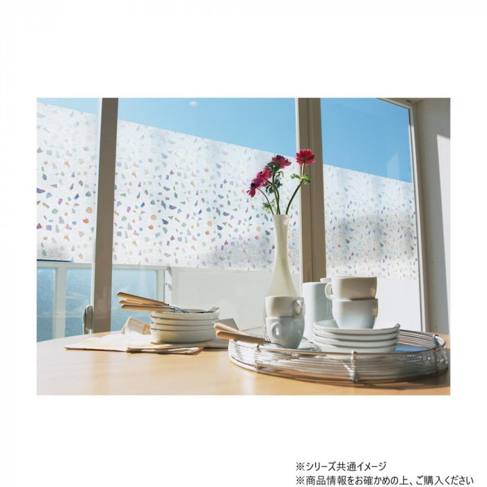 Low-E複層ガラス対応 窓飾りシート 大革命アルファ レンズタイプ 92cm×90cm GHC-9207 レインボーグラス