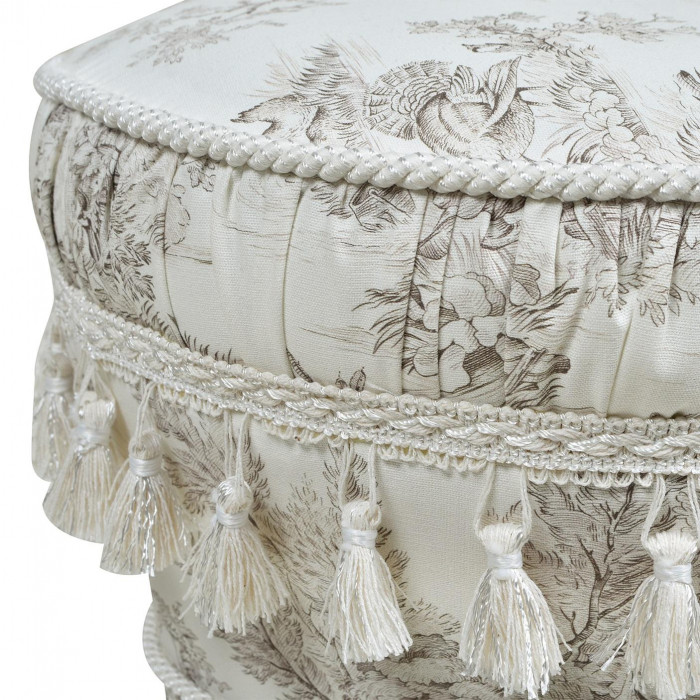 スツール トワルドジュイ ジェニファーテイラー 円形 姫系 33164ST ジェニファーテイラー トワルドジュイスツール Toile de Jouy 33164ST