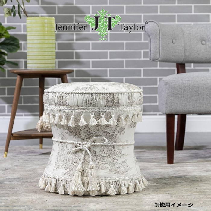 スツール トワルドジュイ ジェニファーテイラー 円形 姫系 33164ST ジェニファーテイラー トワルドジュイスツール Toile de Jouy 33164ST