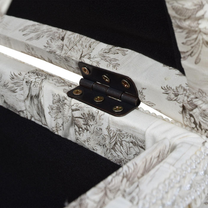 ジェニファーテイラー トワルドジュイ収納付スツール Toile de Jouy
