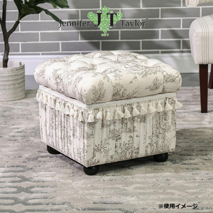 スツールボックス トワルドジュイ ジェニファーテイラー 収納 33139ST ジェニファーテイラー トワルドジュイ収納付スツール Toile de Jouy