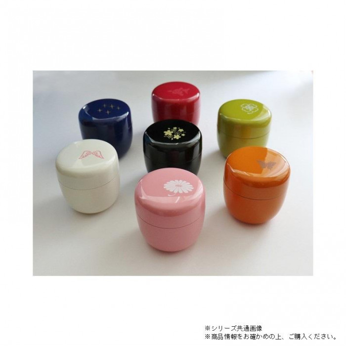 茶道具 中棗(ナツメ) カラー 内蓋付き 絵付き 星(ブルー