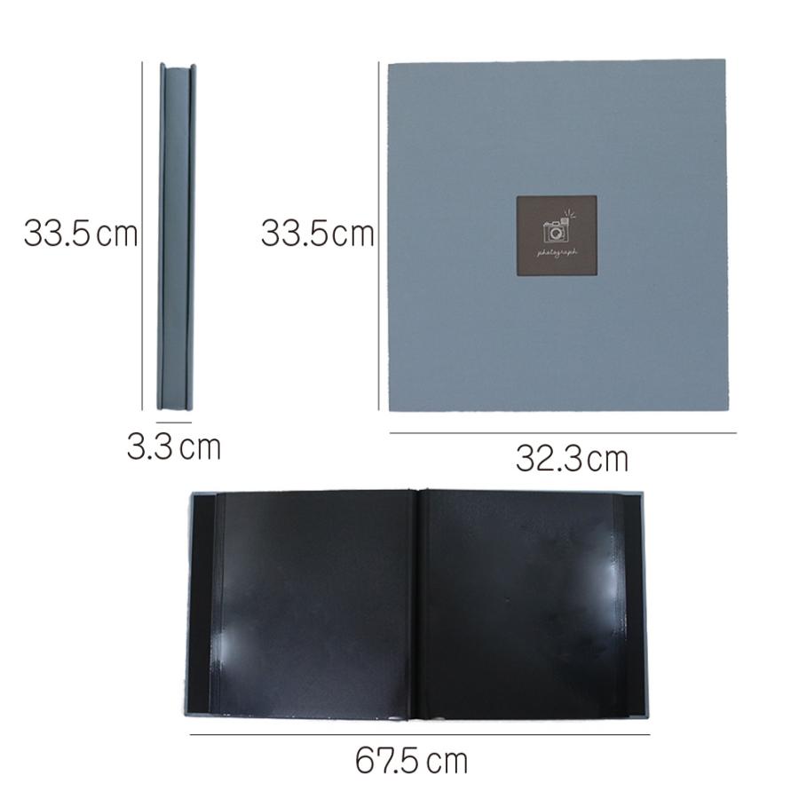 ナカバヤシ アルバム 大容量 【WEB限定品】ナカバヤシ 真四角窓抜き