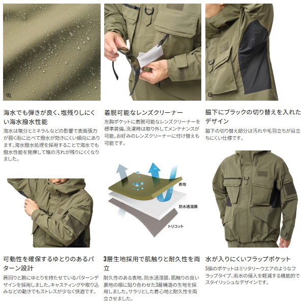 シマノ　レインウェアセット　ESレインジャケット ESレインパンツ　Mサイズ 釣り機能搭載ながら街使い出来るウエア。シマノから発売の“海水