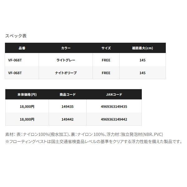 シマノ（SHIMANO） （25年9月新商品） ゲームベストライト VF-068T