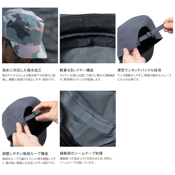 シマノ（SHIMANO） （26年3月新商品） レインワークキャップ CA-085Z