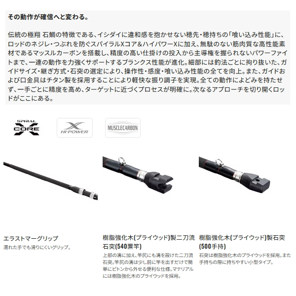 SHIMANO 24極翔 石鯛 500 手持　美品　石鯛竿シマノ シマノ（SHIMANO） （送料サービス） （24年2月新商品） 24 極翔石鯛