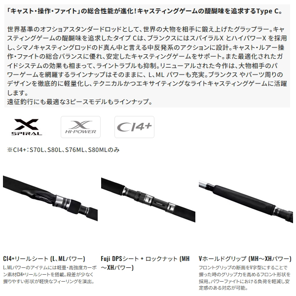 シマノ（SHIMANO） （26年4月新商品） 26 グラップラー タイプ C S82M