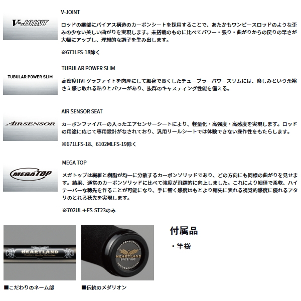 DAIWA（ダイワ） ハートランド 702UL＋FS-ST23 （仕舞寸法 110cm