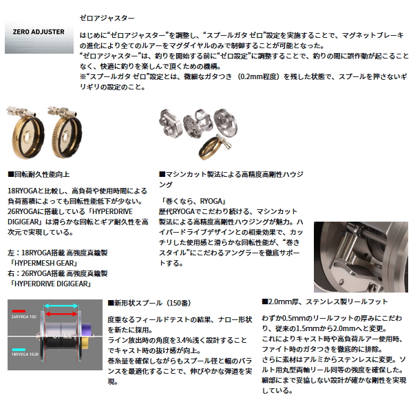 DAIWA（ダイワ） （25年12月新商品） 26 リョウガ SV 100P（右