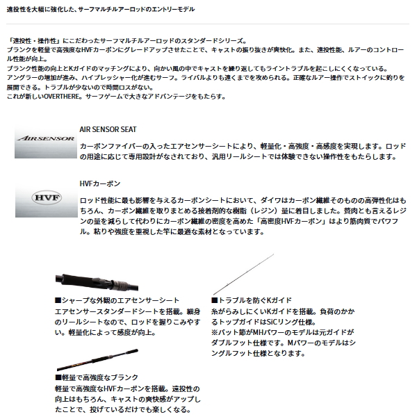 ダイワオーバーゼアAGS109ML/M 中古品 保証書有り ダイワオーバーゼアAGS109ML/M 中古品 保証書有り