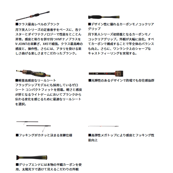 DAIWA（ダイワ） （25年9月新商品） 月下美人 MX アジング 711ML-S・J