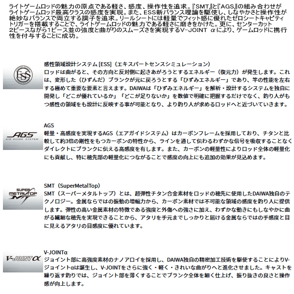DAIWA（ダイワ） （25年3月新商品） 極鋭 LG 73M-190 （仕舞寸法 100cm